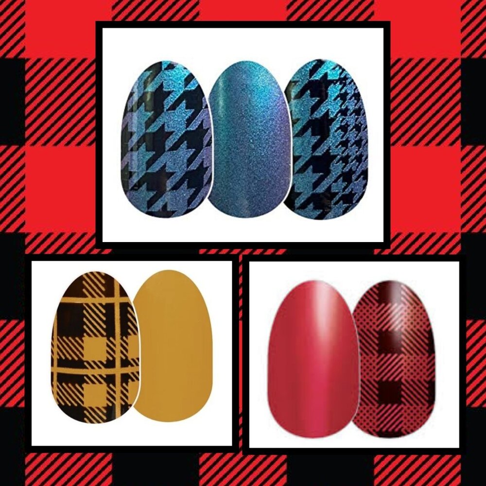 Plaid Variety Bundle: (x3 Sets) Nail Polish Strips